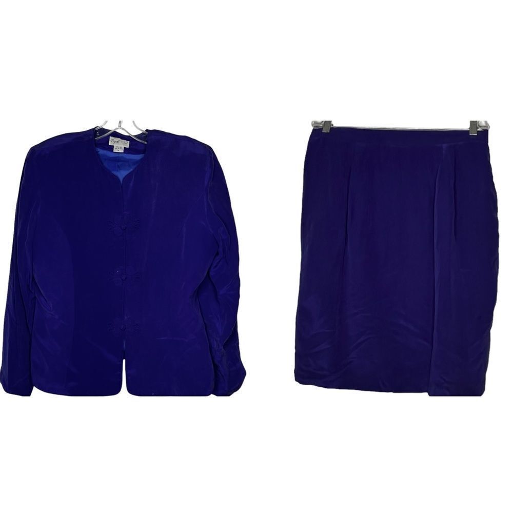 Vintage Papell‎ Too Silk Skirt Set